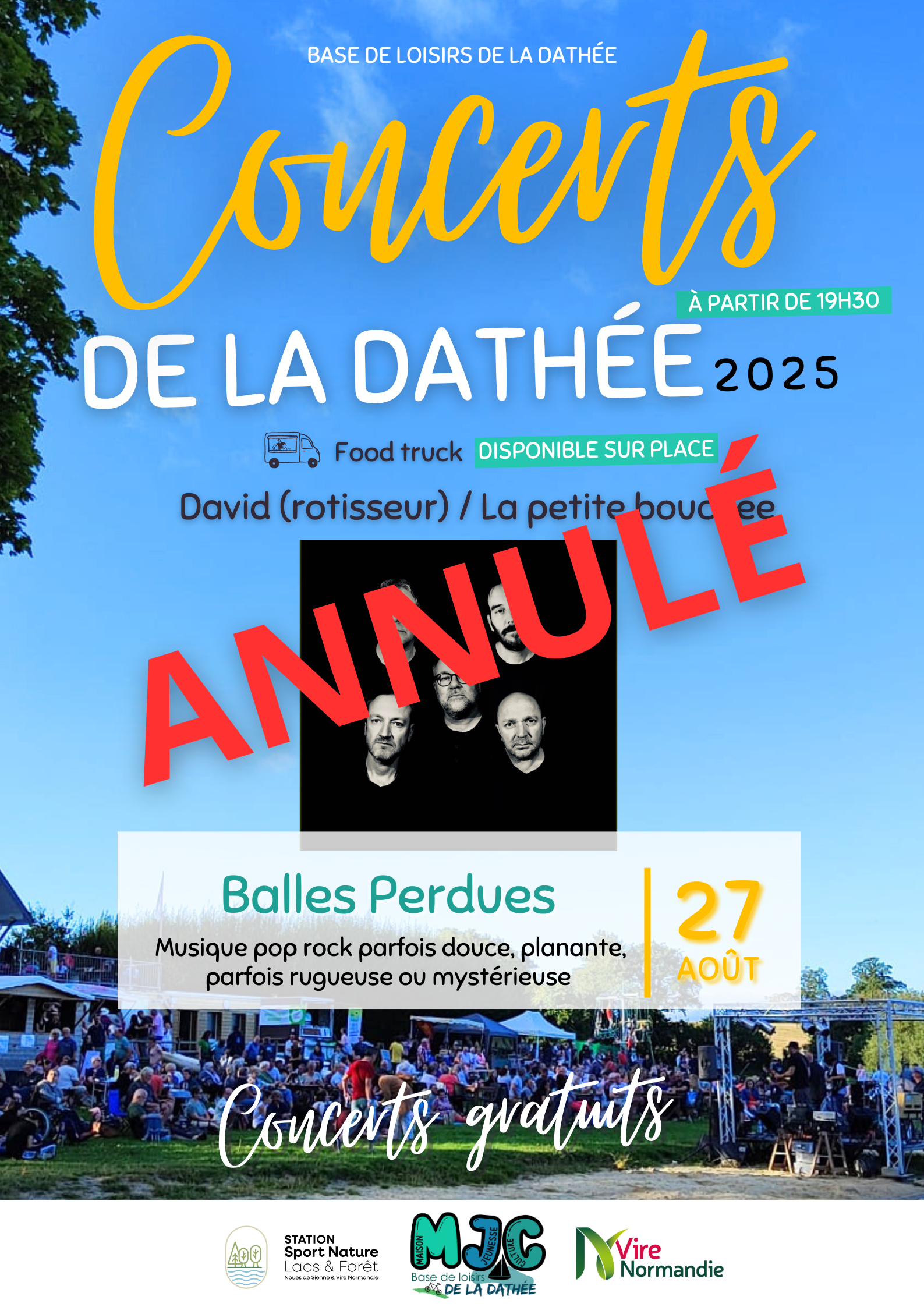 Annulation du concert du 27 août